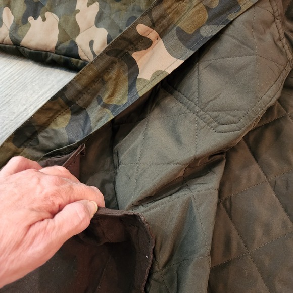 Levi's Men's M Camo Quilted Shirt Jacket Trucker Diamond Stitch Zip Shacket - Picture 12 of 16